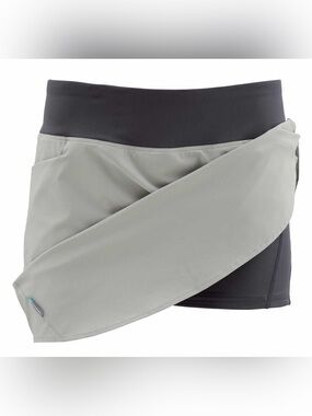 Simms Guide Fishing Skort Women’s Size Large Quick-Dry UPF 50 Stretch Gray Skirt
